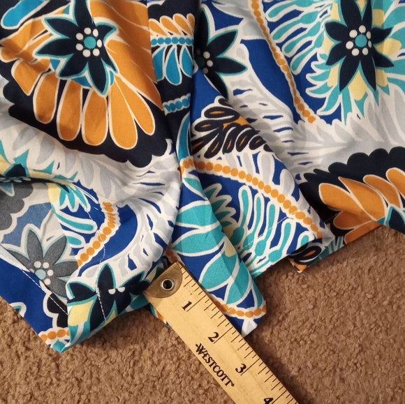 Impressions Colorful Paisley Short Romper NWT Resortwear Women's Size L - Picture 8 of 12